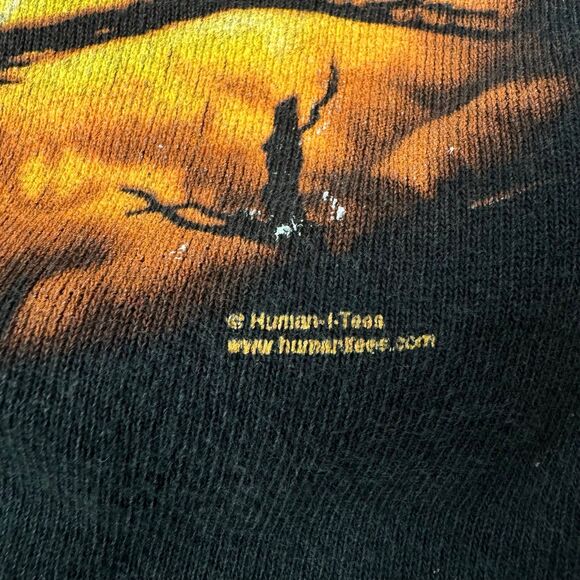 VINTAGE Eagle Anvil Human-I-Tees Painter Crewneck Sweatshirt Size L Distressed - Picture 2 of 8